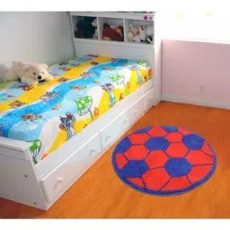 Saral Home Red & Navy Microfibre 1055 GSM Kids Floor Mat - Set of 1-image-52