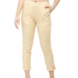 De Moza Light Beige Elasticated Pants-image-16