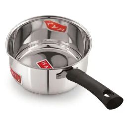 HAZEL Silver Induction Base Stainless Steel Saucepan With Handle (1650 ml)-image-16