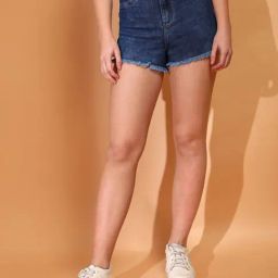Tales & Stories Dark Blue Regular Fit Shorts-image-92
