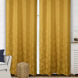 Saral Home Abstract Yellow Cotton 9ft Door Curtains - Set of 2-11