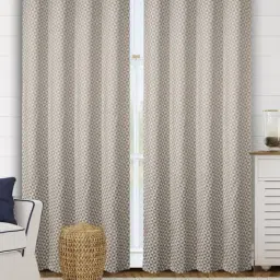 Saral Home Abstract Grey Cotton 9ft Door Curtains - Set of 2-19
