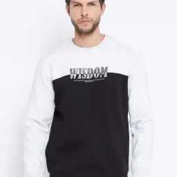Crimsoune Club Black & Grey Regular Fit Colour Block Sweatshirt-picture-9