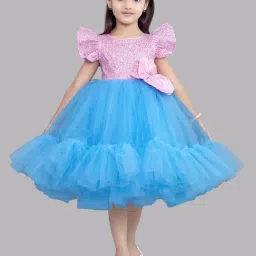 Pink Chick Kids Lilac & Blue Sequence Dress-image-36
