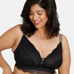 Zivame Black Wireless Non Padded Full Coverage Bra-image-89