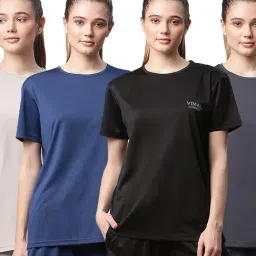 Vimal Jonney Multicolor Logo Print T-Shirt (Pack of 4)-image-2