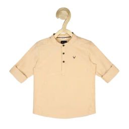 Allen Solly Junior Beige Cotton Regular Fit Full Sleeves Shirt-picture-15