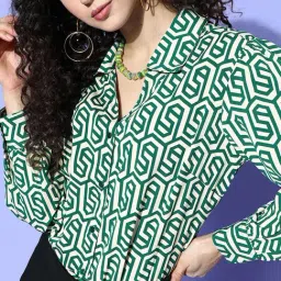 Melon by PlusS Off White Printed Shirt-image-73