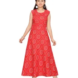 Aarika Kids Red Cotton Printed Dress-image-58