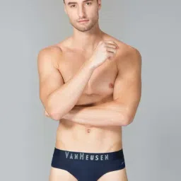 Van Heusen Swift Dry Breathable Solid AIR Series Active Briefs - Dark Navy-picture-7