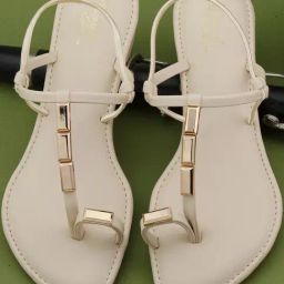 D'LORZERI Women's Black Toe Ring Sandals-image-73