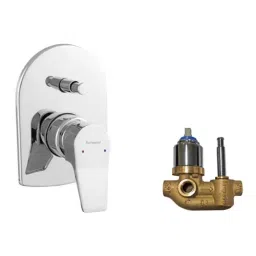 Parryware Aqua Bottom Lever 2 Way Diverter with Concealed Chrome, G5785A1+G4887A1 (Pack of 2 Piece)-47