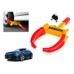 Auto Pearl Claw Type Adjustable Anti Theft Yellow, Red Wheel Clamp Lock for BMW 370Z Coupe-image-18