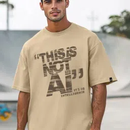 Bewakoof Brown Cotton Graphic Relaxed Fit T-Shirt-picture-0