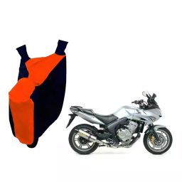 Auto Pearl Waterproof Two Wheeler Cover For Honda CBF 1000 (Orange & Blue)-image-99