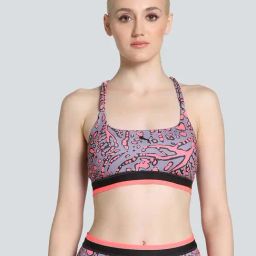 Puma Grey & Pink Printed Sports Bra-4