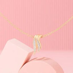Mia by Tanishq 9k (375) Diamond Yellow Gold Pendant for Women-image-76