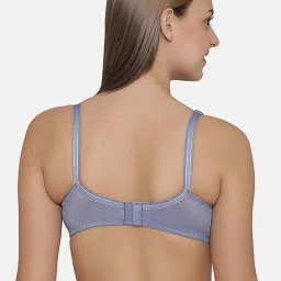 Clovia Grey Self Pattern Full Coverage Bra image 2