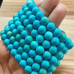 Divine souvenirs Unisex Turquoise Studded & Beaded Elasticated Bracelet-image-89