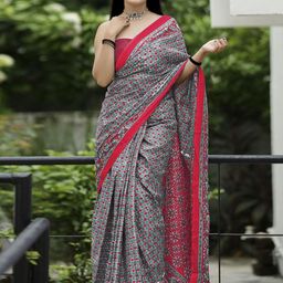 Anouk Rustic Ethnic Motifs Bagru Saree-picture-13