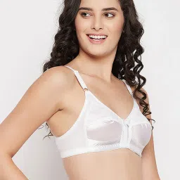 Clovia White Self Pattern Full Coverage Bra image 4
