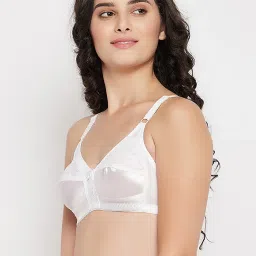 Clovia White Self Pattern Full Coverage Bra image 3