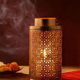 Fabindia Home Brass Metal Cutwork Noor T-Lite Holder-image-34