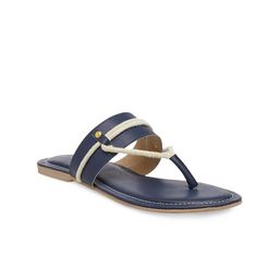 Wet Blue Women Navy Blue & Beige Colourblocked Flats-40
