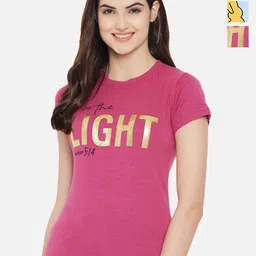 Tromko Women Pack of 3 Typography Printed Round Neck Cotton Regular Fit T-shirts-picture-22