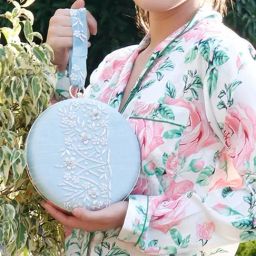Odette Blue Embellished Sling Handbag-image-35