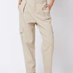 Spykar Beige Relaxed Fit High Rise Trousers-image-25