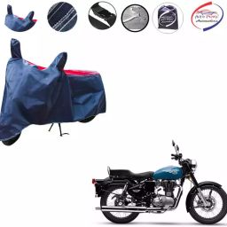 Auto Pearl Waterproof Two Wheeler Cover For Royal Enfield Bullet 350 (Red & Blue)-picture-18