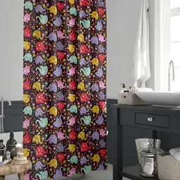 ArtzFolio Brown & BluePrinted Waterproof Shower Curtain-picture-28