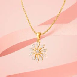 Mia by Tanishq 9k (375) Diamond Yellow Gold Pendant for Women-picture-30