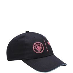 Puma Dark Navy-Sunset Glow Cotton Printed Baseball Cap-image-58