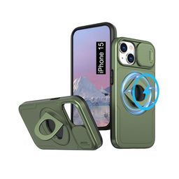 Luxury Kase iPhone 15 Mag-Safe Shockproof Rugged Case with Ring Kickstand-image-98
