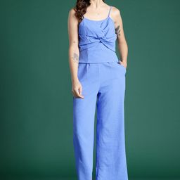 DressBerry Twisted Detail Textured Top and Trousers Co-Ord Set-picture-50