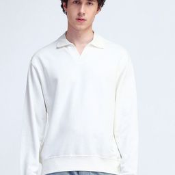 Flying Machine Men Solid Shirt Collar Cotton Pullover Sweatshirt-image-65