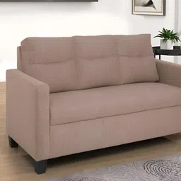DuroflexEase 3 Seater Fabric Sofa In Brown Colour-image-82
