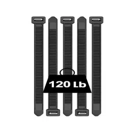 SCHOFIC Heavy Duty Cable Zip Ties Nylon (Polyamide) Black 7.2x200 mm, (Pack of ‎25)-image-92