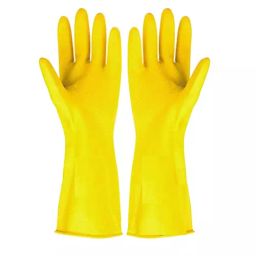 ETS Hand Pro Rubber, Latex Heavy Duty Hand Gloves, Yellow 22 inch Size, (Pack of 5 Pair)-image-37
