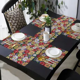 prakartik Floral Print Multi Color Table Placement Mat image 1