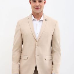 Allen Solly Textured Slim Fit Single-Breasted Blazer-picture-11