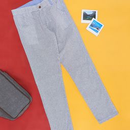 Pantaloons Junior Self Designed Button Down Trousers & Pants - Navy Blue-image-10