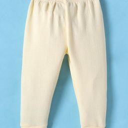 CUCUMBER Cotton Knit Full Length Solid Colour Fleece & Woollen Pant - Cream-image-81