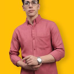 Nat Jastica Men Comfort Fit Solid Spread Collar Casual Shirt-image-52