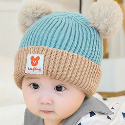 SYGA Unisex Kids Solid Woolen Beanie-17