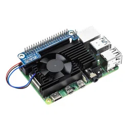 Waveshare Dedicated All-In-One Aluminum Alloy Cooling Fan For Raspberry Pi 4B, PWM Speed Adjustment, Better Cooling image 4
