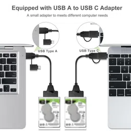 SATA3.0 to USB3.0 / Type C 2in1 External Hard Disk Data Cable - 20CM image 4