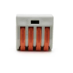 PCT-214 0.08-2.5mm 4 Pole Wire Connector Terminal Block with Spring Lock Lever for Cable Connection image 2